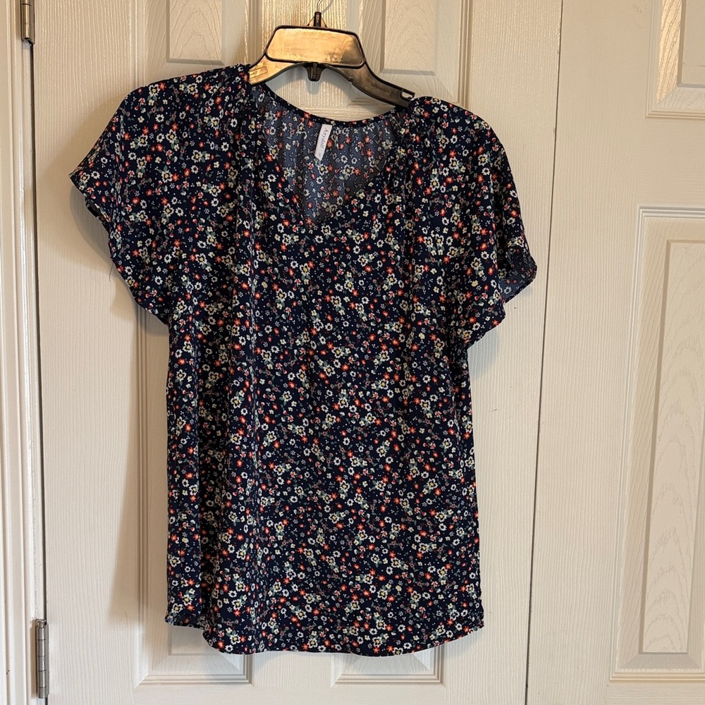 Dollcake Midnight Blue Floral Top